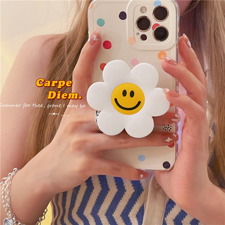 Ins Flower Stand Phone Case Silicone Soft
