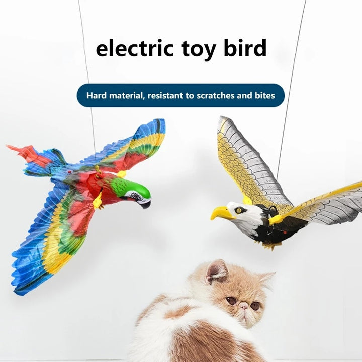 Simülasyon kuş kedisi interaktif evcil hayvan oyuncakları asılı kartal uçan teasing oyun yavru kedi köpek oyuncakları hayvan kedi aksesuarları malzemeleri