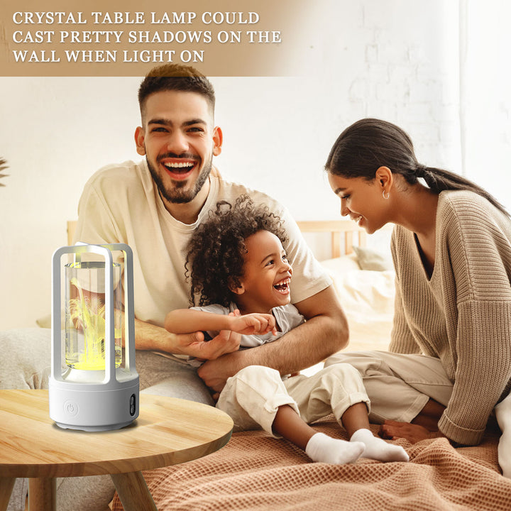 Créative 2 en 1 lampe en cristal en acrylique audio et haut-parleur Bluetooth Saint-Valentin Gift tactile lampe de nuit