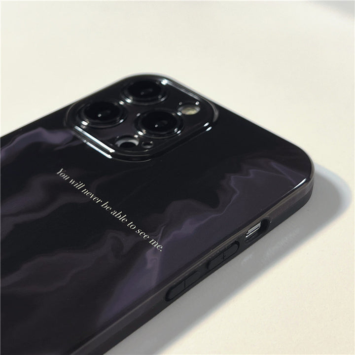 Case de teléfonos móviles con tinte de fluido negro