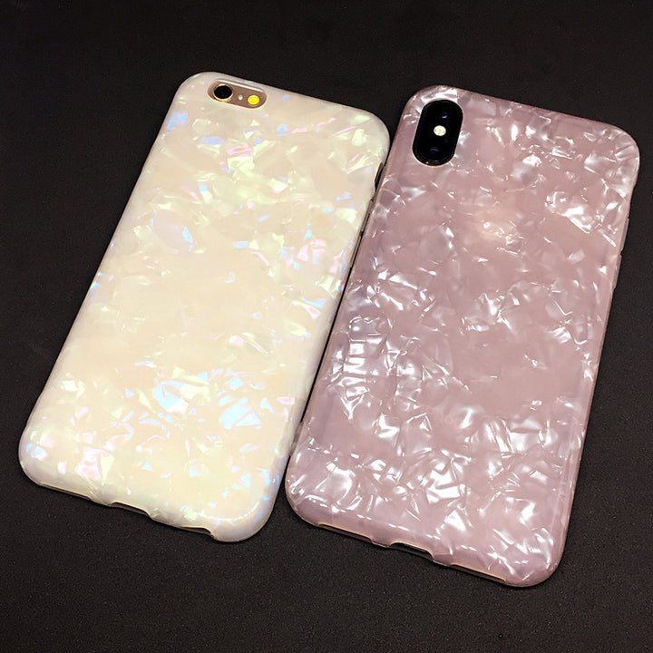 Compatible with Apple , Colorful shell pattern ice flower half pack soft shell