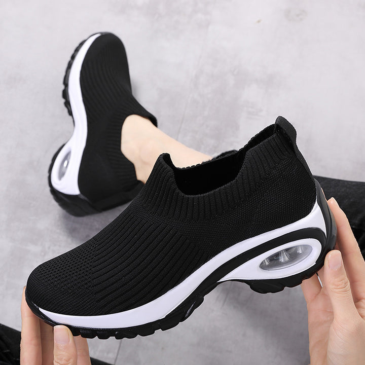 Spor ayakkabı kadınları hava yastık örtüsü nefes alabilen koşu spor ayakkabıları