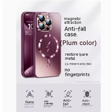 Phone Case New Frosted Glass Magnetic Suction 13