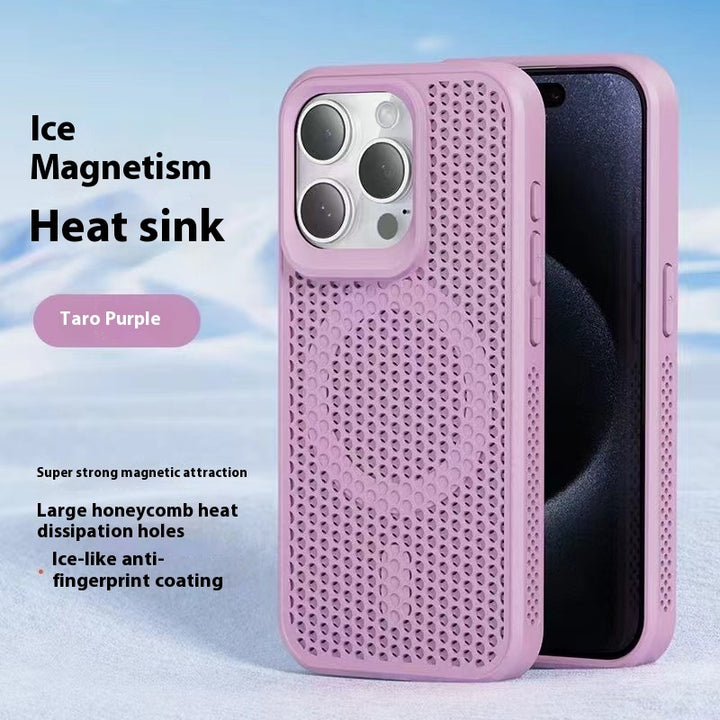 Eenvoudige honingraat Mesh Magnetic Phone Case