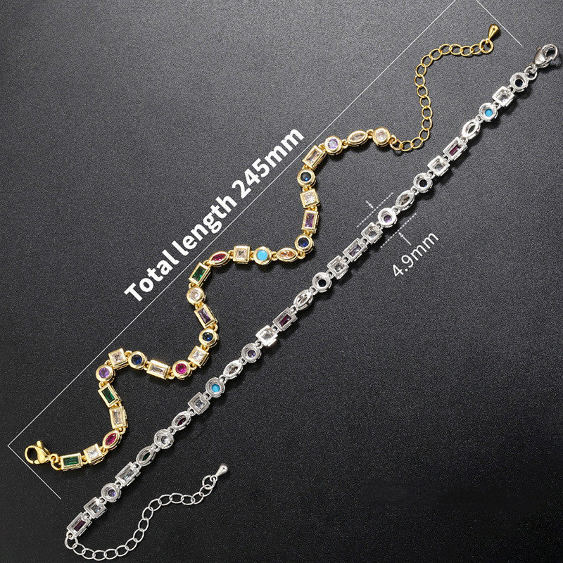 Bunte Kristalle Armband Halskette für Frauen
