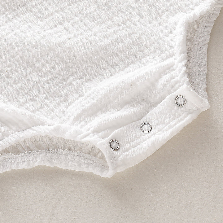 Bata de algodón de color sólido para bebés