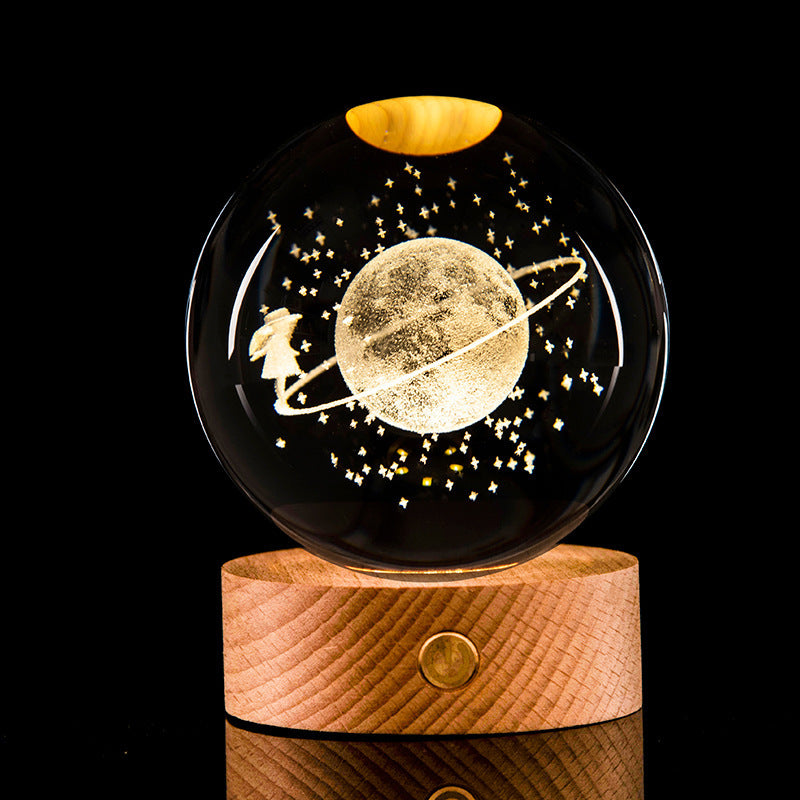 Luminous Galaxy Crystal Ball Decoration 3D Laser sculptură interioară