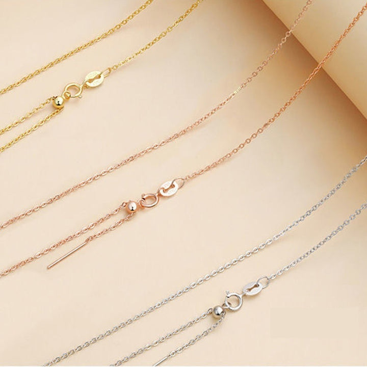 Entire Sterling Silver S 925 Million Energy Chain O Word Box Chain Electroplated Platinum 18K Gold