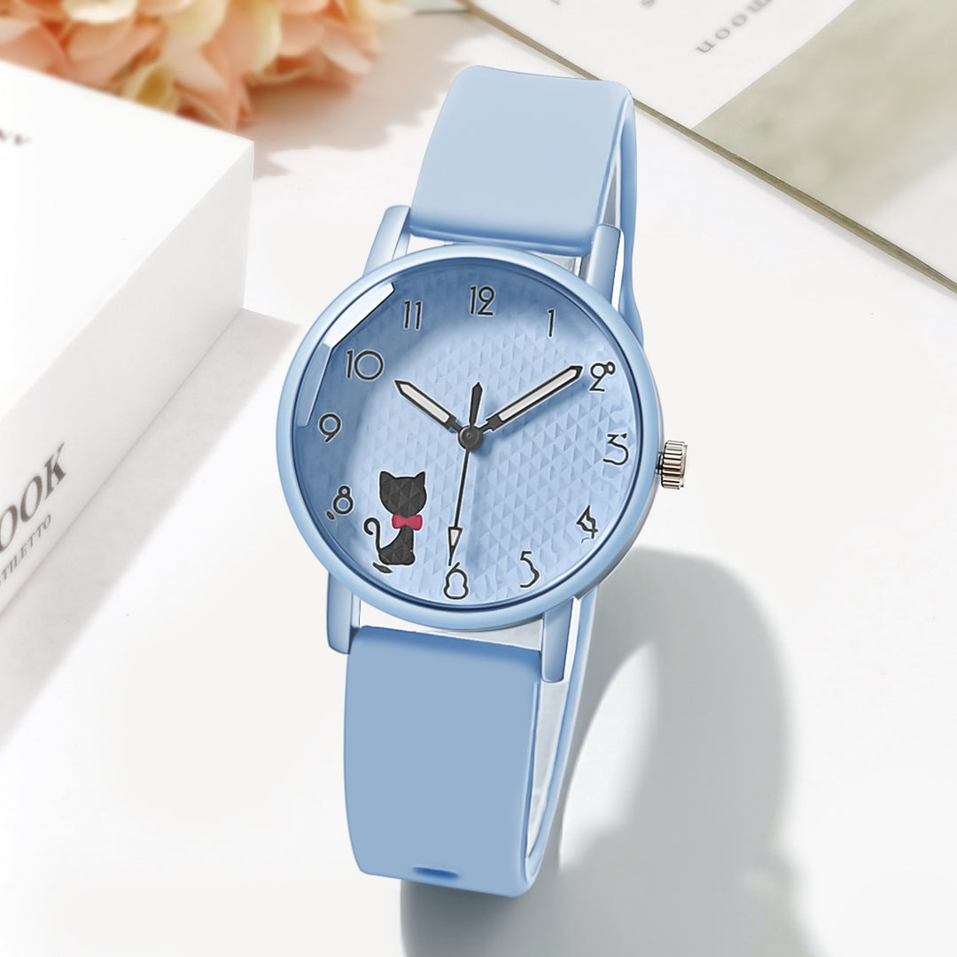 Étudiante étudiante en silicone Strap Quartz