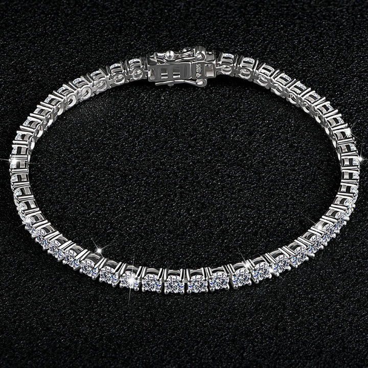 S925 Silver Mosan Diamond Bracelet Female