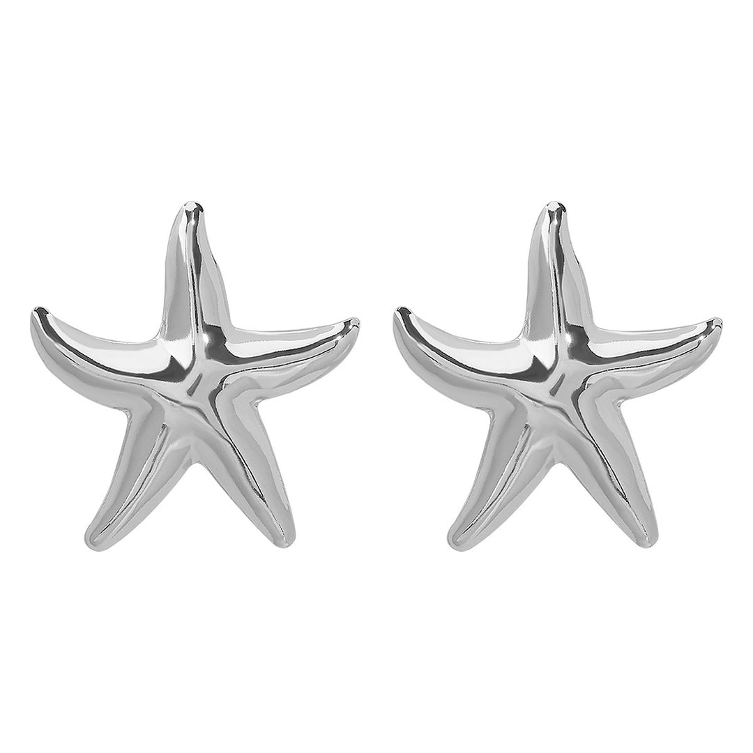 Brincos das estrelas do mar minoritárias de metal de metal