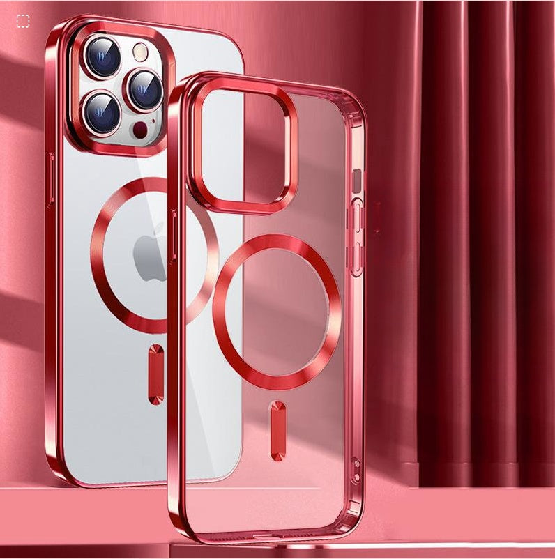 New Electroplated Magnetic Transparent Phone Case