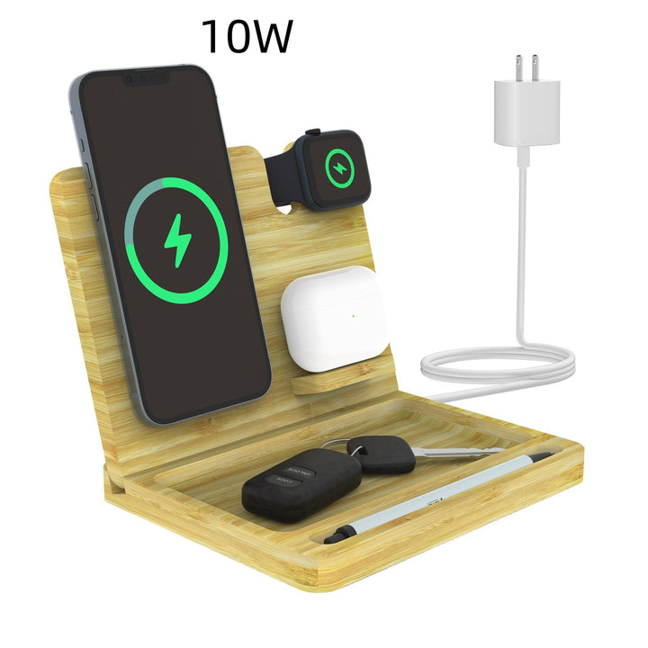 Bamboo 3-in-1 Magnetic Wireless Charger Storage Bracket