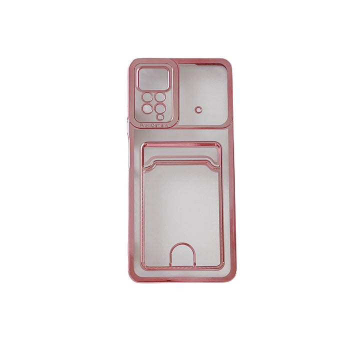 Electroplating Card Holder Phone Case Anti-slip Pattern Silicone Case