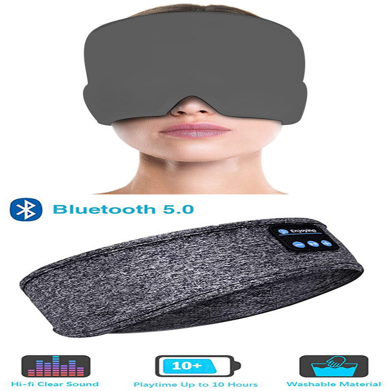 Auriculares para dormir Bluetooth inalámbricos diadema delgado y elástico suave cómodo Música de la oreja Máscara para los ojos para deportes laterales para dormir