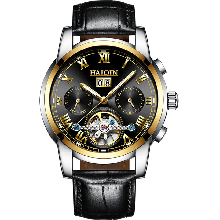 Moda para hombres Reloj mecánico automático de tourbillon luminoso impermeable