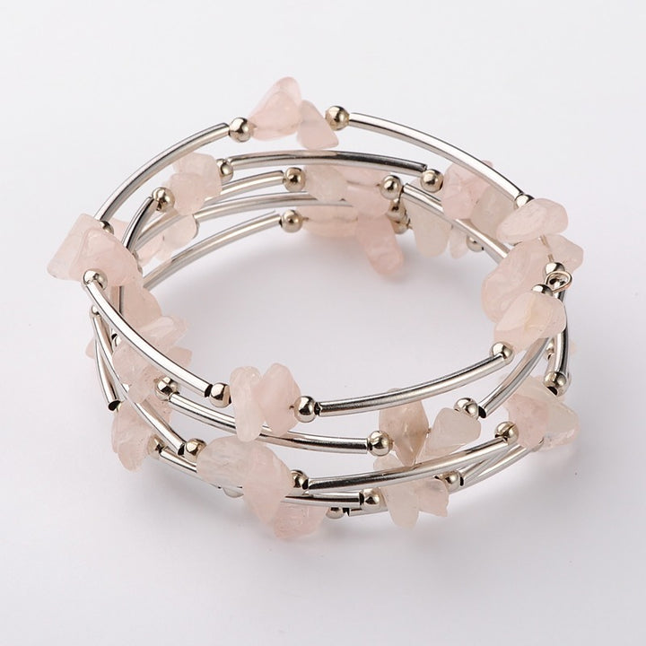 Women's Natural Crystal Crushed Stone Bracelet