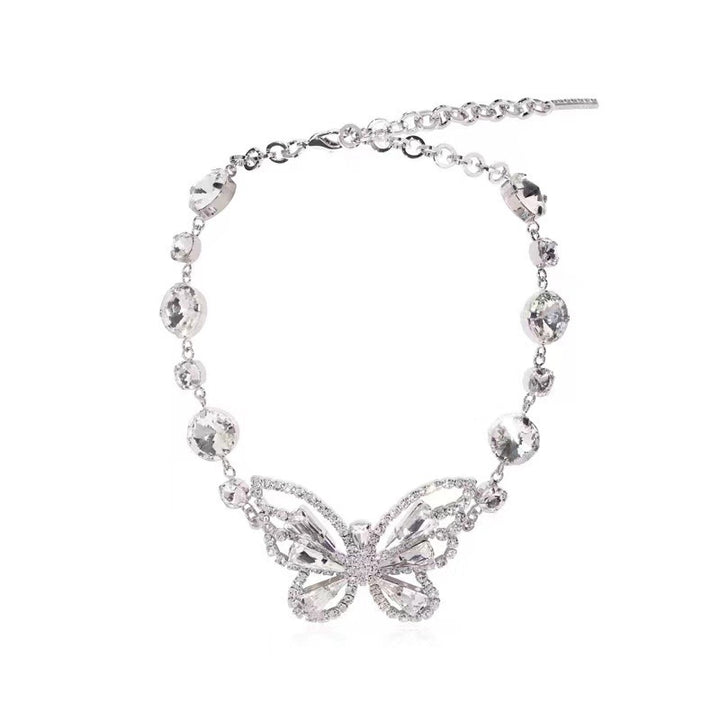 Women's Oversized Butterfly Necklace Earrings