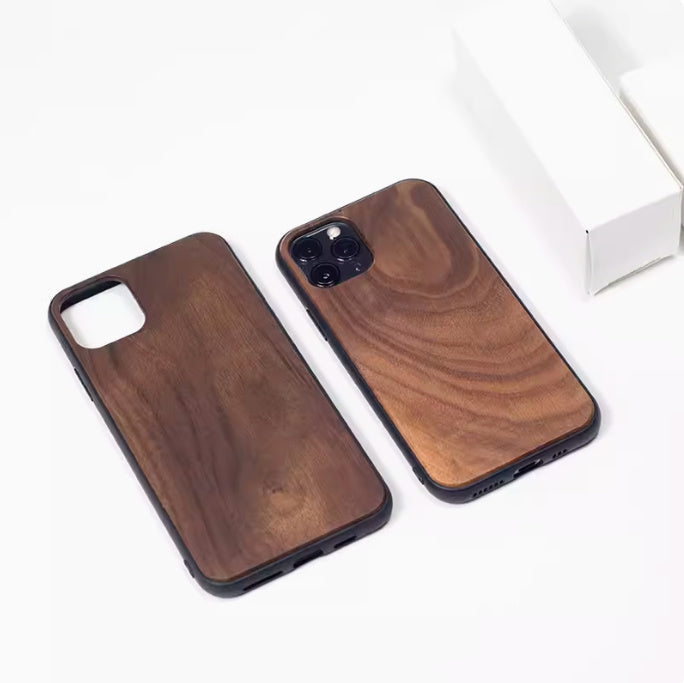 Houten beschermende shell creatieve telefooncase