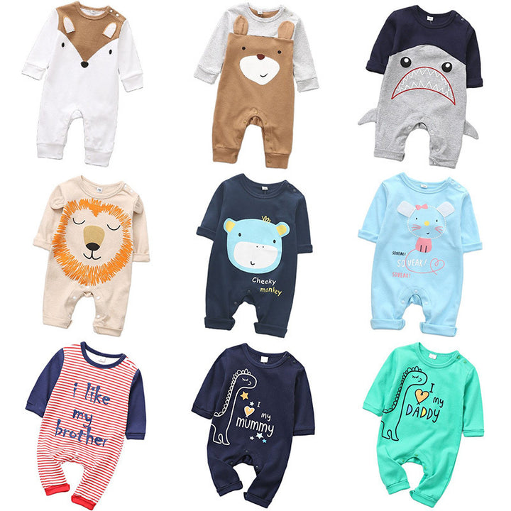 Våren och hösten nyfödd baby jumpsuit