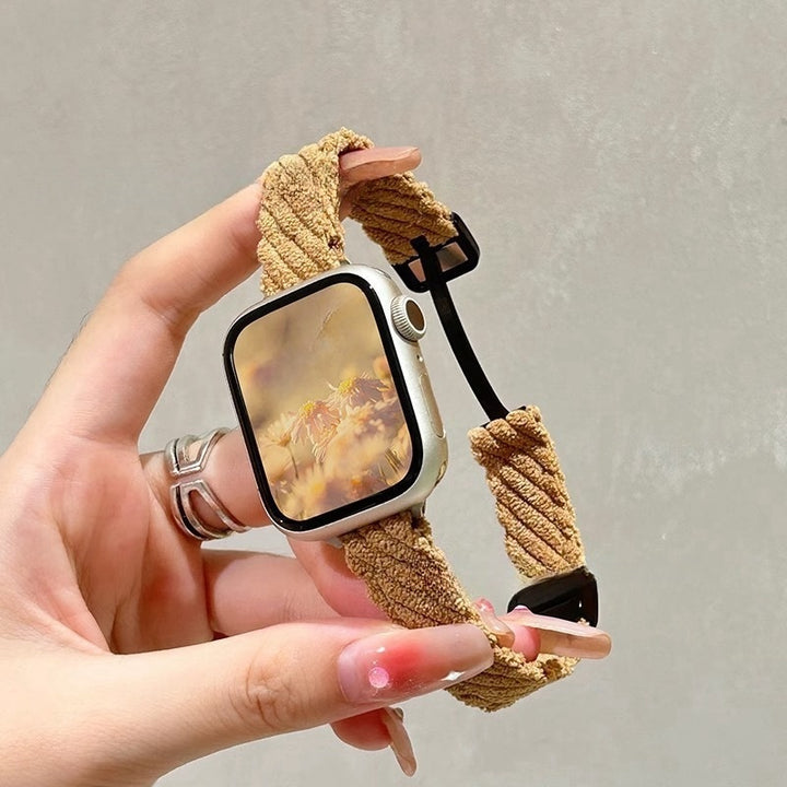 Watch Strap Fashion Casual Plush Knitted Autumn And Winter Women's