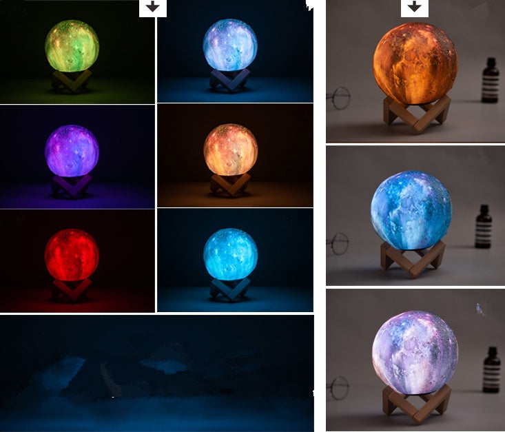 Pintura de luz lunar 3D de impresión Luz de regalo creativo de regalos creativos