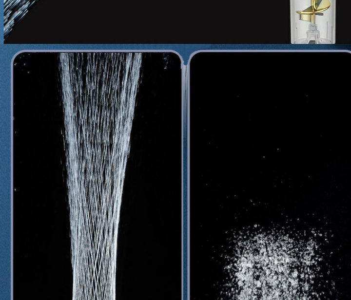 İnternet ünlü küçük bel süper şarjlı duş başlığı çift turbo basınçlı pervane çok fonksiyonlu fan duş başlığı