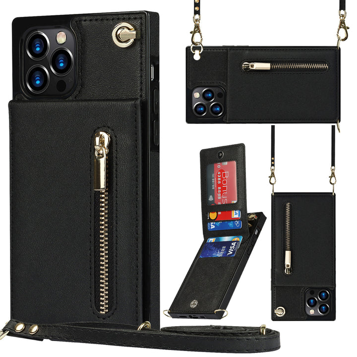 Casse de téléphone mobile en cuir couverture de protection messager