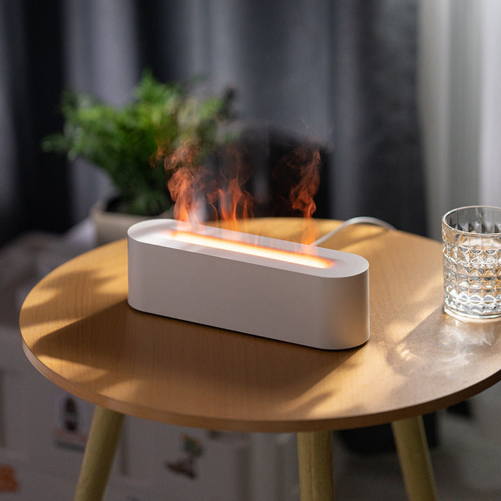 Innovador Fuego de hielo simulado Flame frío Difusor de aceite esencial de 150 ml Humidificador de aire pesado Ambidificador colorido Luz