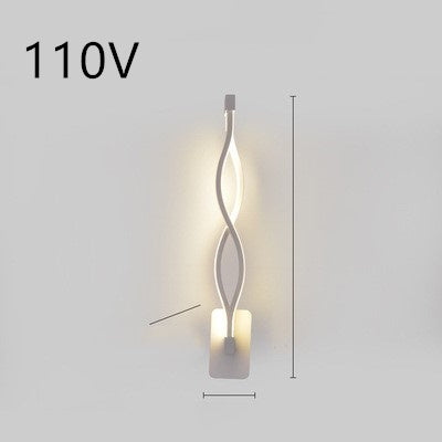LED fali lámpa északi minimalista hálószobás ágynemű lámpa
