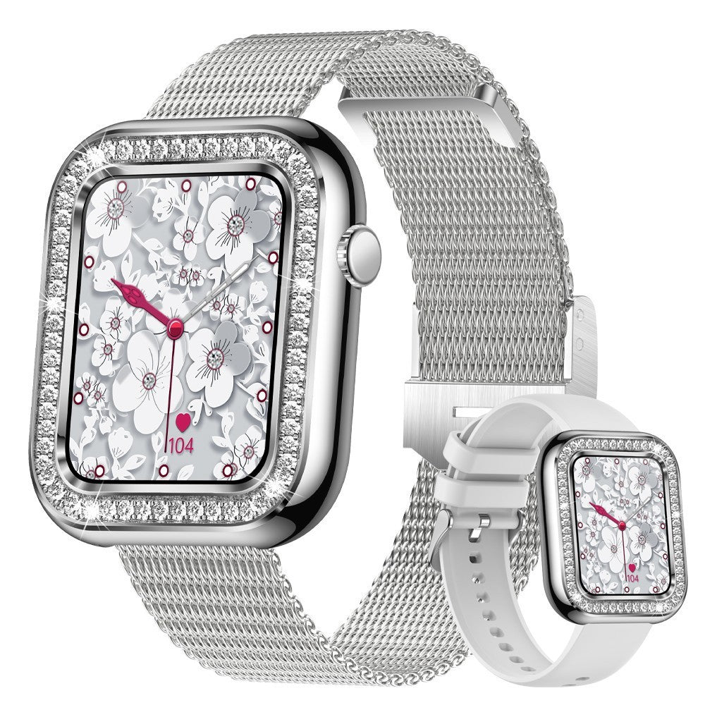 New Square Fashion Women Smart Wall Wallwatch Diamond Waterproof