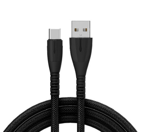 Charge rapide QC30 Câble de charge en nylon Téléphone mobile tressé Câble USB avec voyant