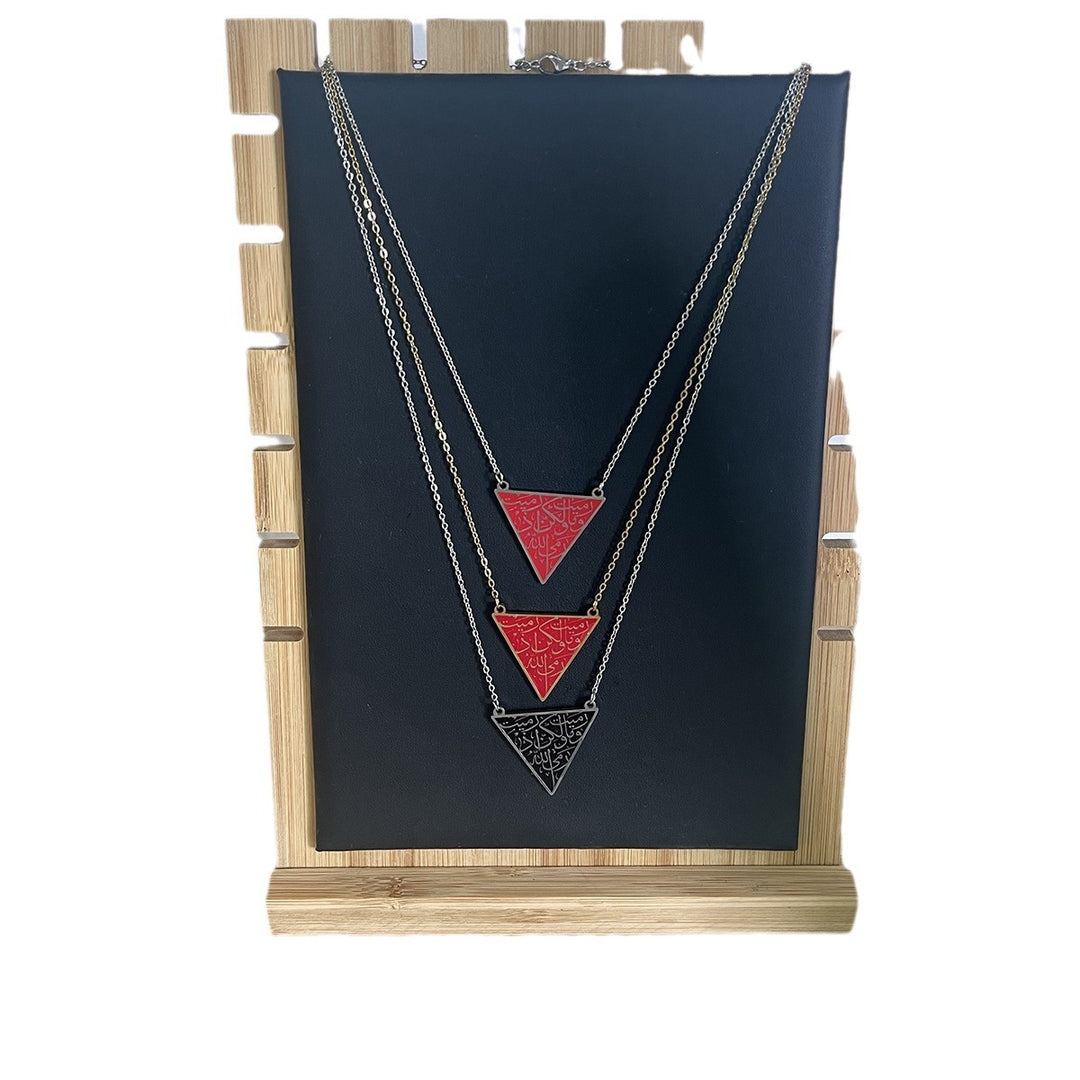 Collier d'huile de triangle en acier inoxydable