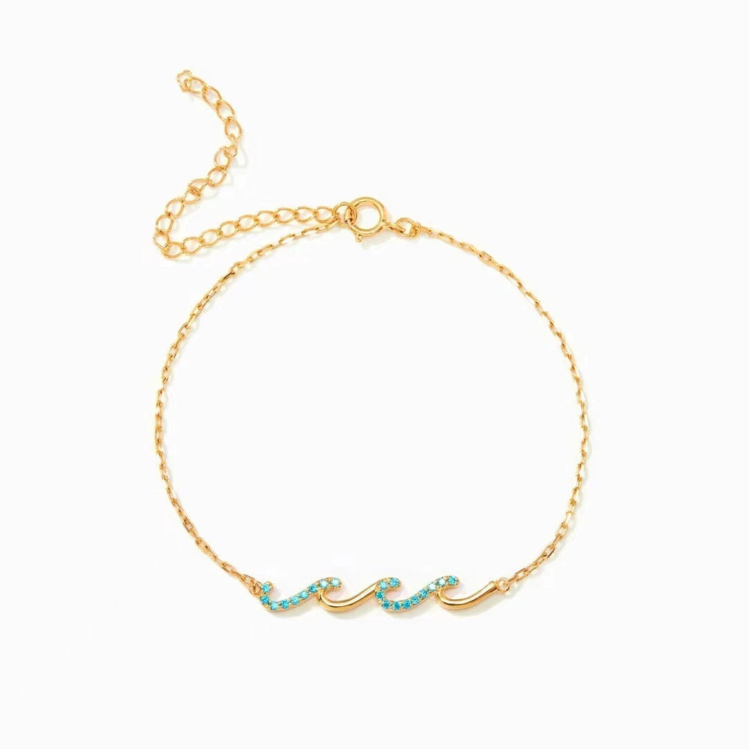 Bracelet de vagues de luxe abordable pour femmes