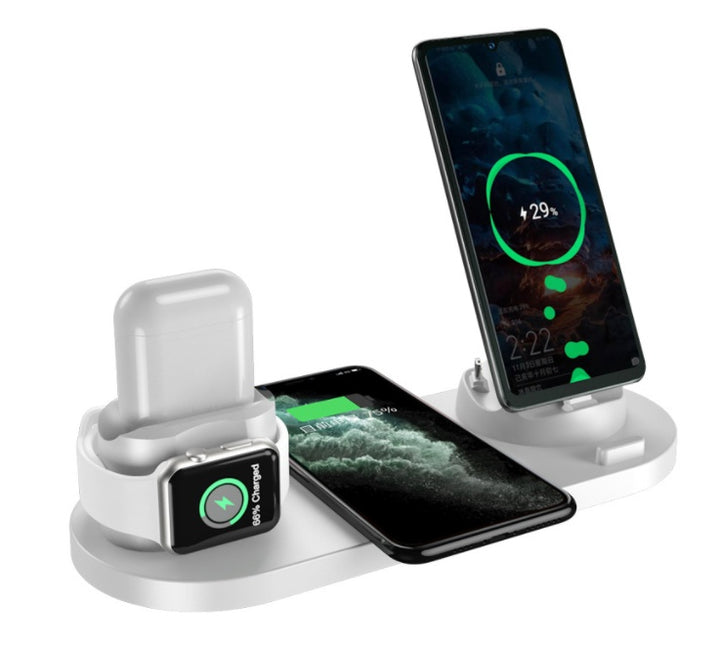 Беспроводное зарядное устройство для iPhone быстрое зарядное устройство для телефона быстро зарядка для телефона 6 в 1 зарядной станции док -станции