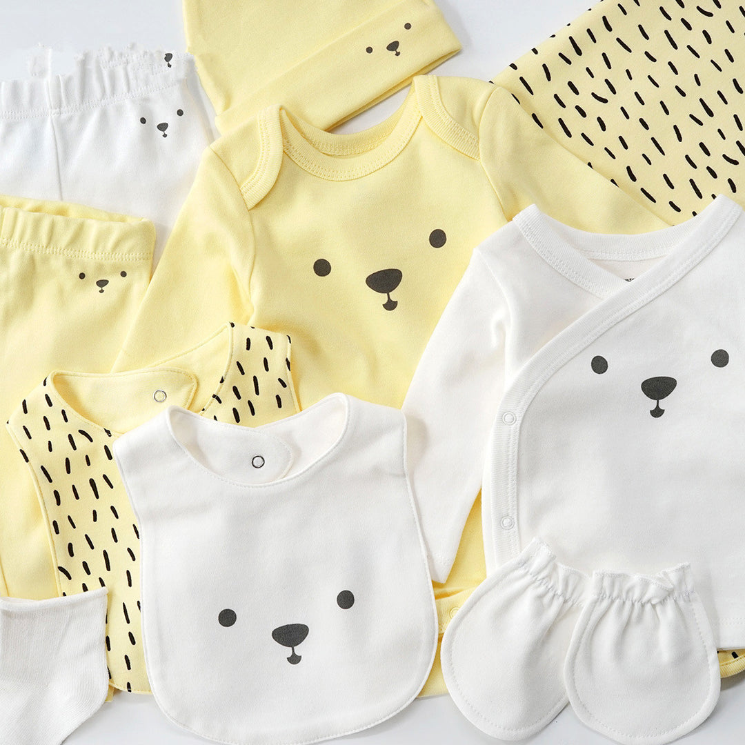 Mütter- und Babyversorgungen Vollmond Baby Baby Kleidung Baumwolle zehnköpfig Anzug