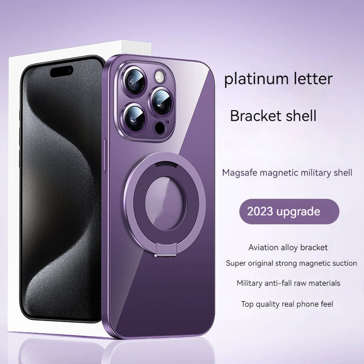 Kreativt telefonveske Pivot beskyttende deksel Advanced Magnetic Transparent silikon Dråpebestandig