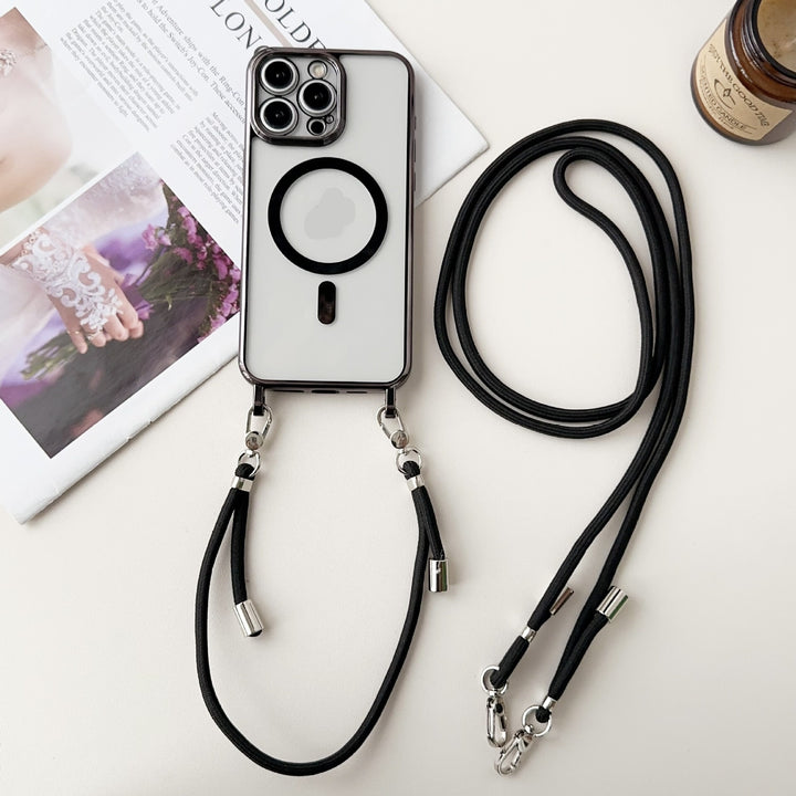 Magnetisk ett stykke lang og kort lanyard telefonveske