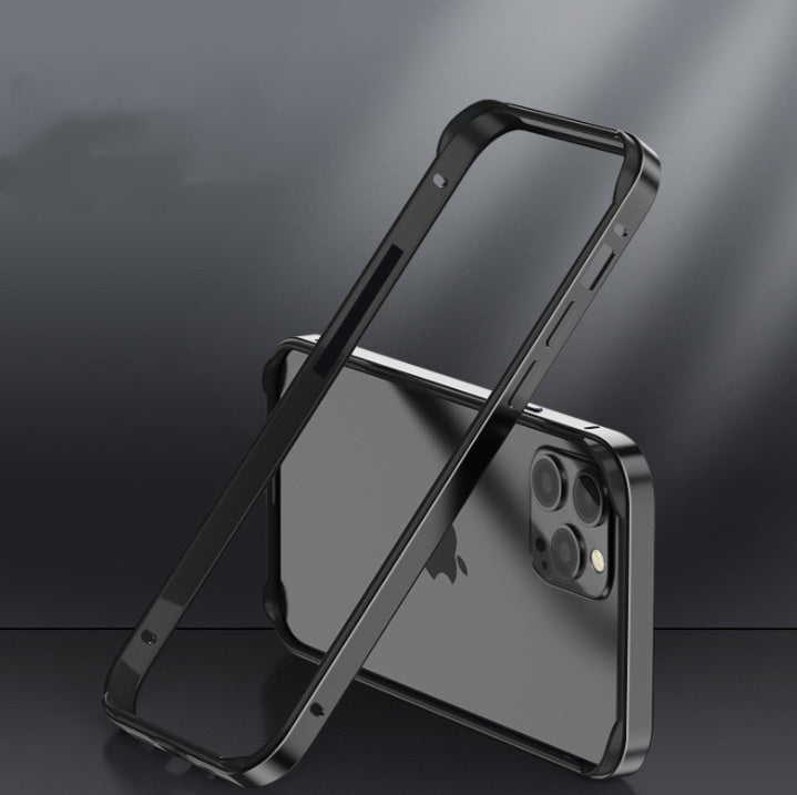Straight Edge Four-corner Drop-resistant Aluminum Alloy Frame Phone Case
