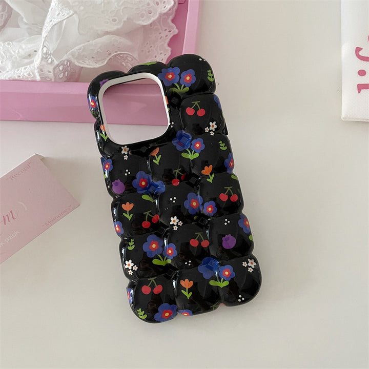 Retro Cherry Small Floral Plaid Phone Case