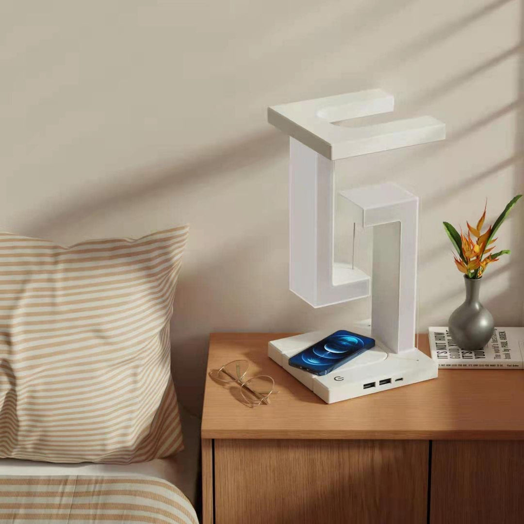 Créative Smartphone Charges sans fil Suspension Table Lampe d'équilibrage de lampe Flotté pour la chambre à domicile