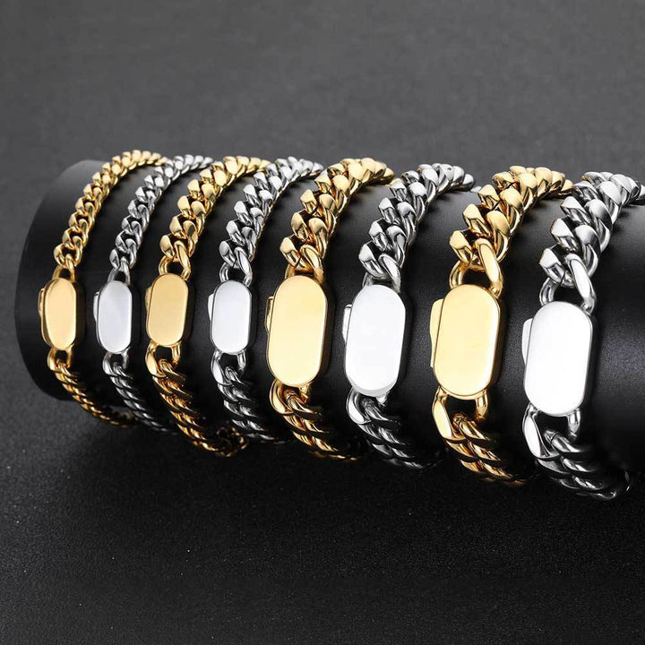 Fashion Spring Fastener Stainless Steel Bracelet