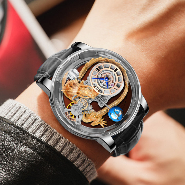 Men's Fashion Tourbillon Good Luck Comes Watch