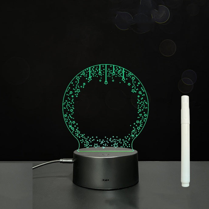 3D акрилна дъска за почерк за съобщения за съобщения LED светлина