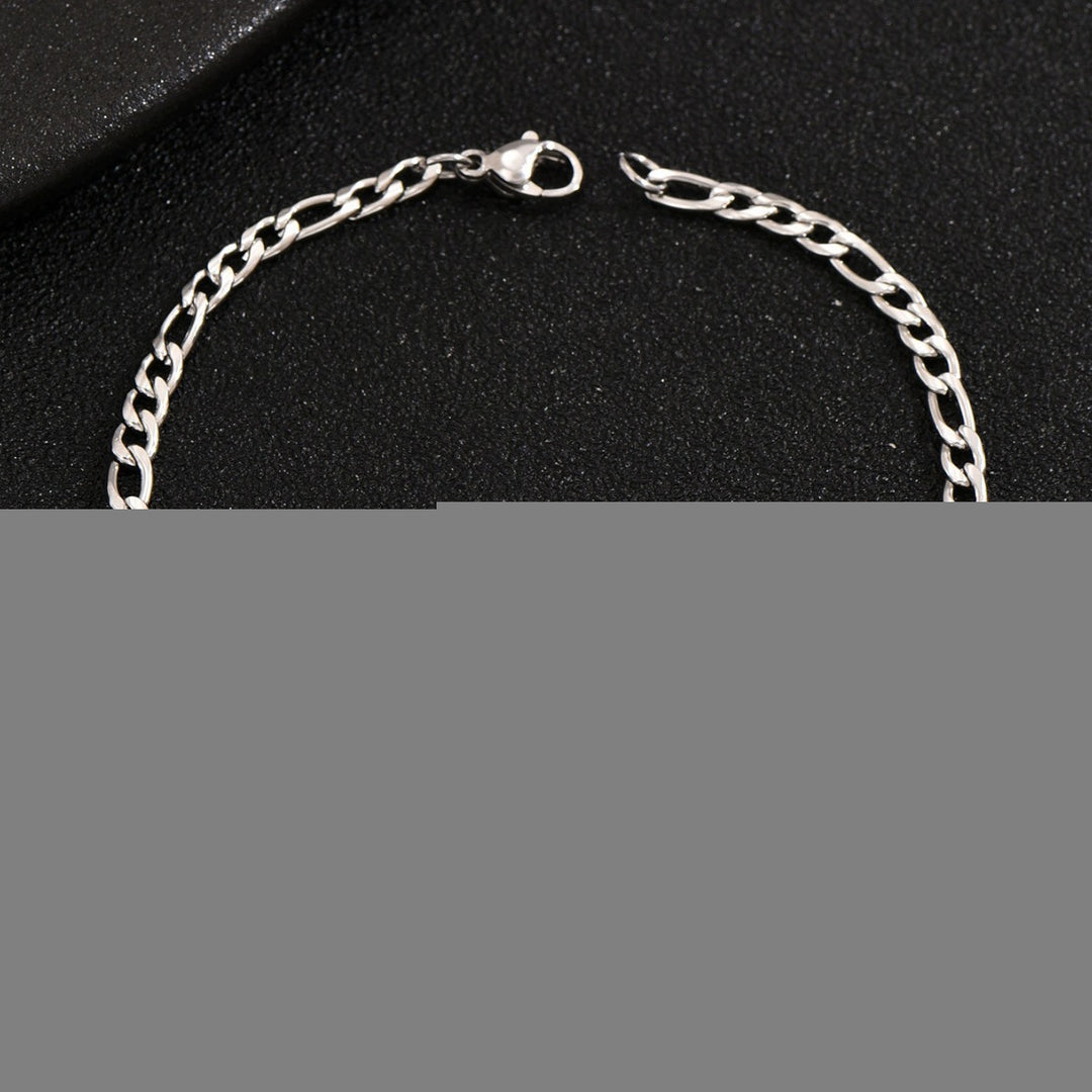 Lettre simple bracelet en acier titane conception d'intérêt spécial