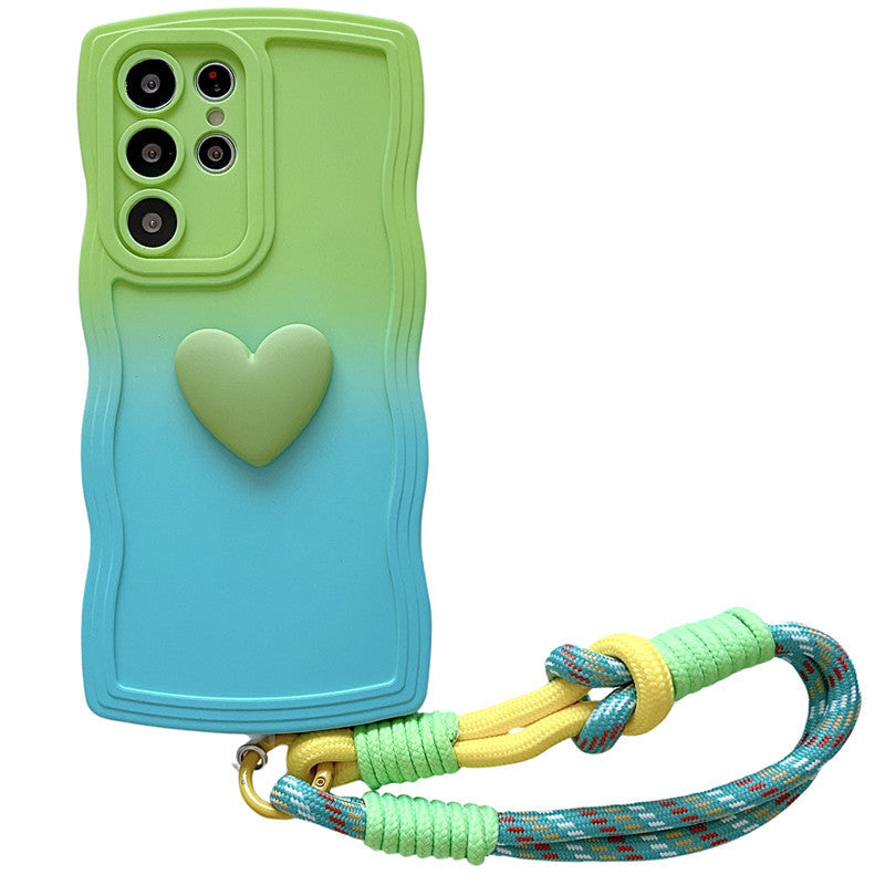 Adecuado para la caja del teléfono S24ULTRA A73 Love S23 Lanyard