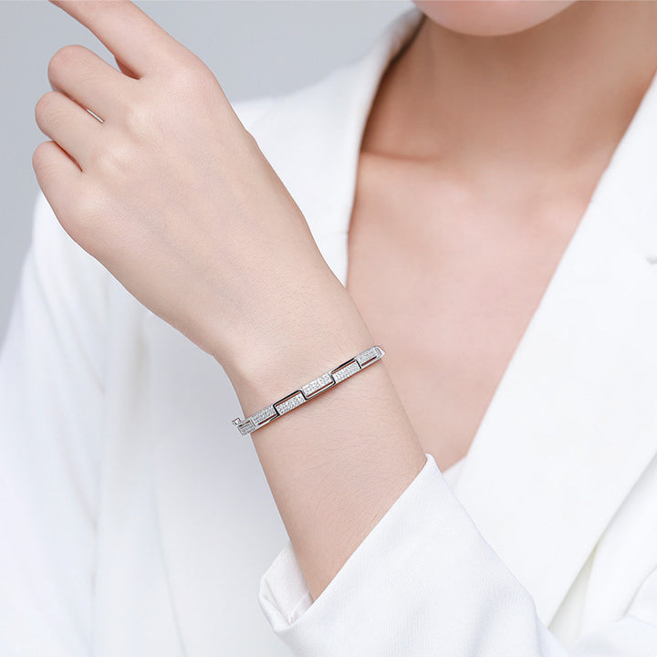 Pulsera de plata esterlina S925 para mujeres cielo estrellado de lujo de estilo japonés y coreano