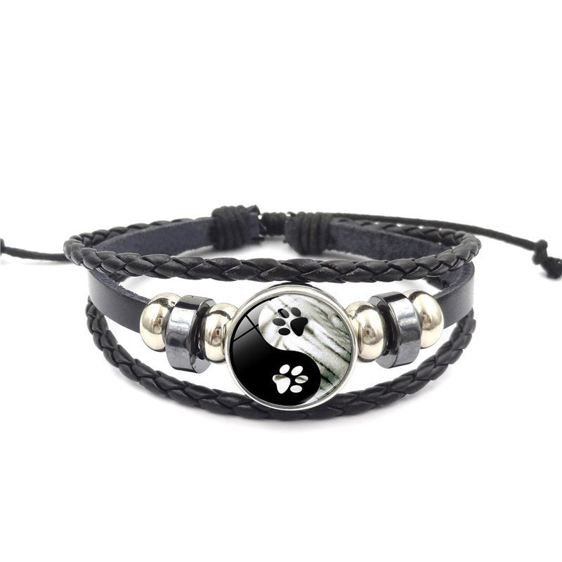 Men's Retro Punk Multi-layer Beaded Weave Bracelet