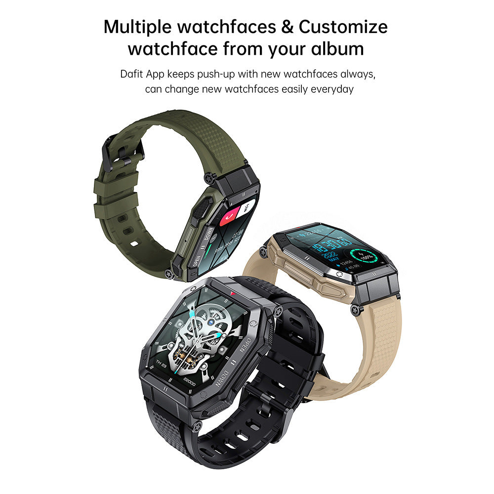 K55 Watch Smart Bluetooth מתקשר לפיקוח על לחץ הדם של דופק ספורט