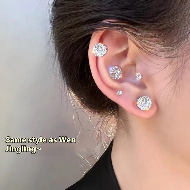 Pendientes de espárragos magnéticos no perforados para el clip para el oído de las mujeres